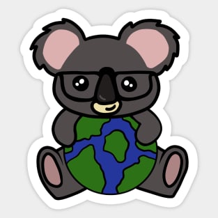 Cute Koala Bear, Earth Day Environmental Awareness Sticker